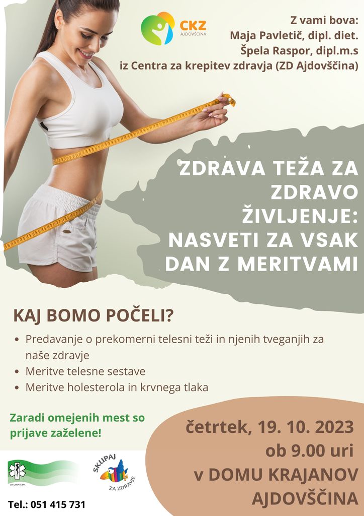 Zdrava Te A Za Zdravo Ivljenje Nasveti Za Vsak Dan Z Meritvami