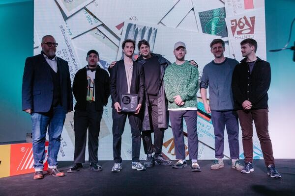 Kolektiv Ansambel s predsednikom Fundacije Brumen Radovanom Arnoldom.