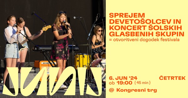 Banner Junij v Ljubljani - sprejem devetošolcev.