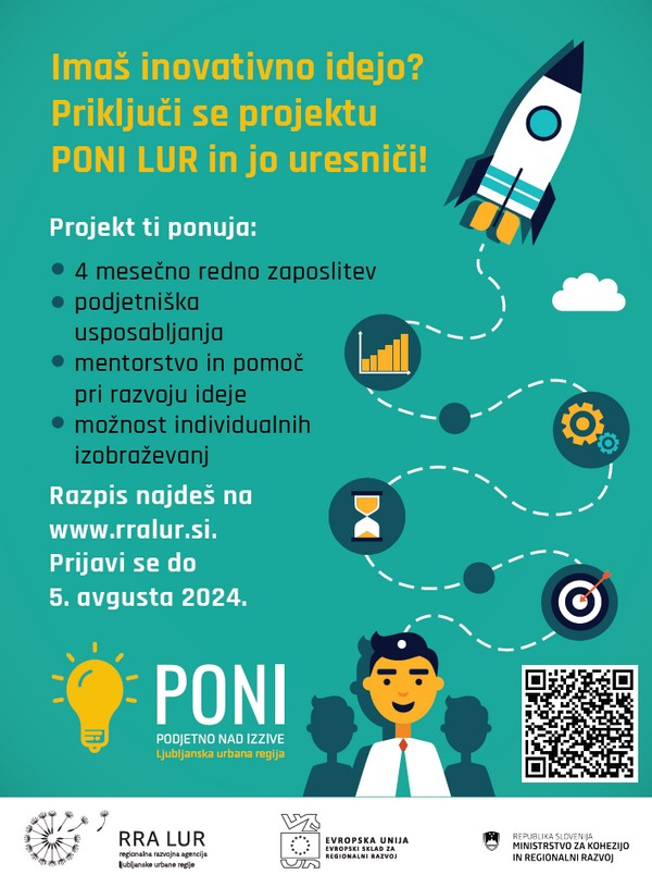 Plakat s QR kodo. Vir: RRA LUR