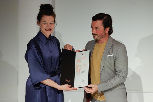 Tjaša Črnigoj in podžupan Rok Žnidaršič. Foto: N. Rovan