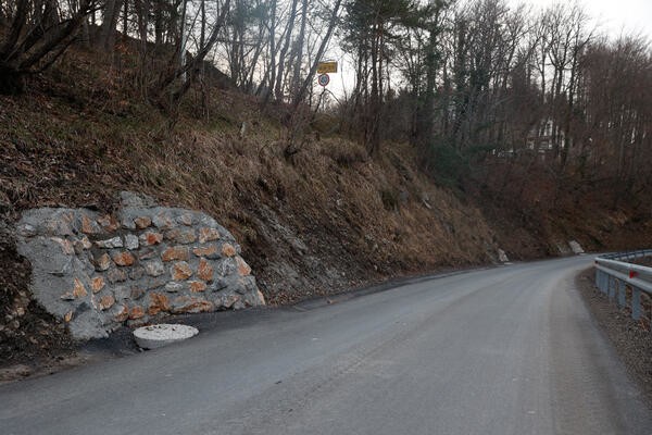 cesta iz Velikega Trebeljeva proti Malem Vrhu 