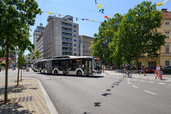 Križišče Gosposvetske in Slovenske. Foto: M. Kambič