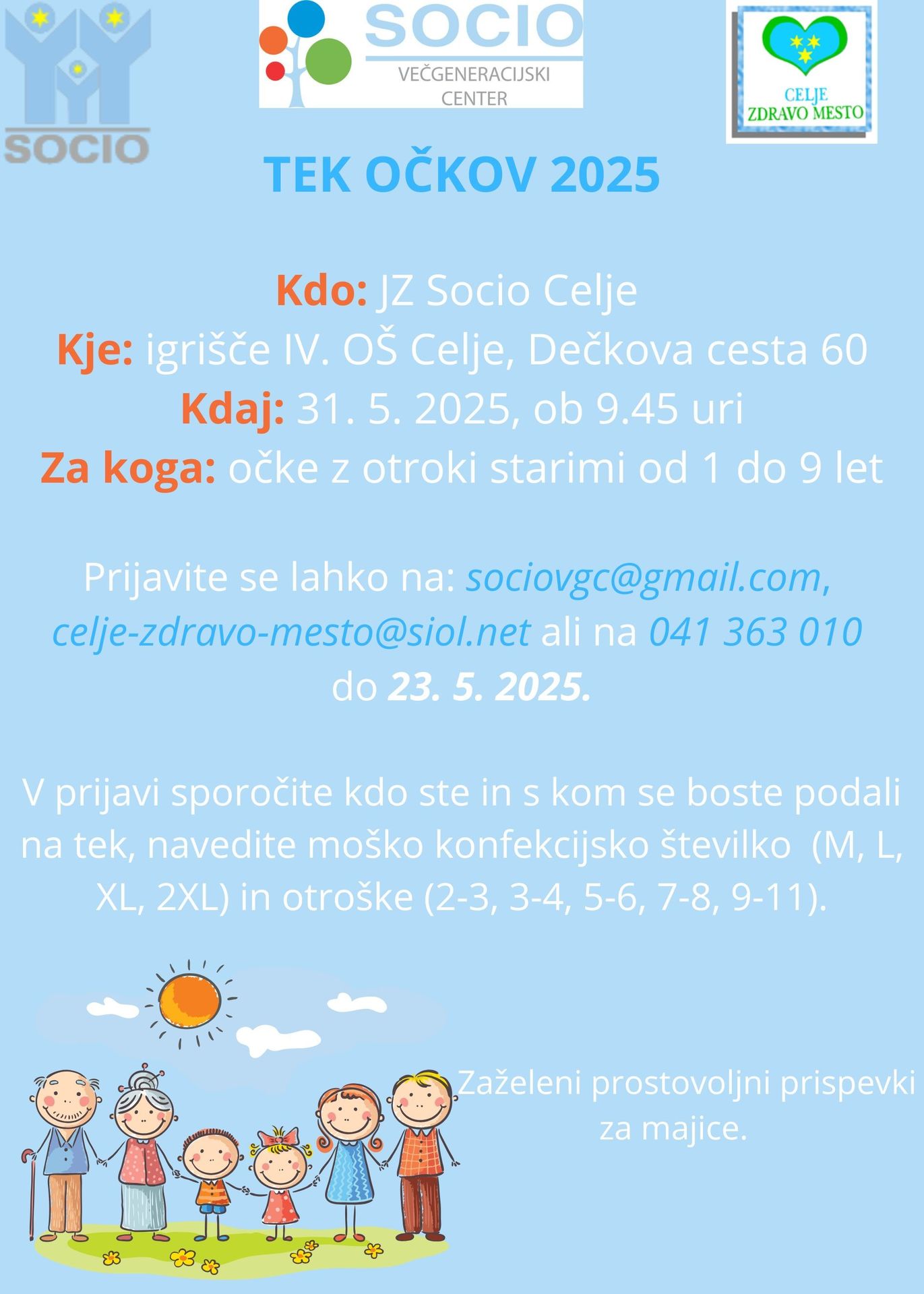 Vabilo Tek okov 2025