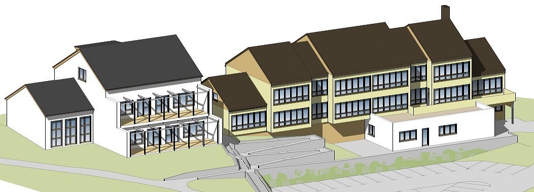 Vizualizacija prizidka k vrtcu Labod