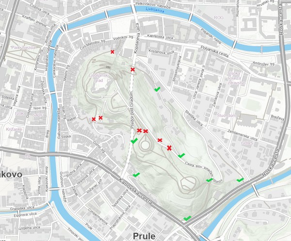 Zemljevid zapor. Foto: arhiv MOL