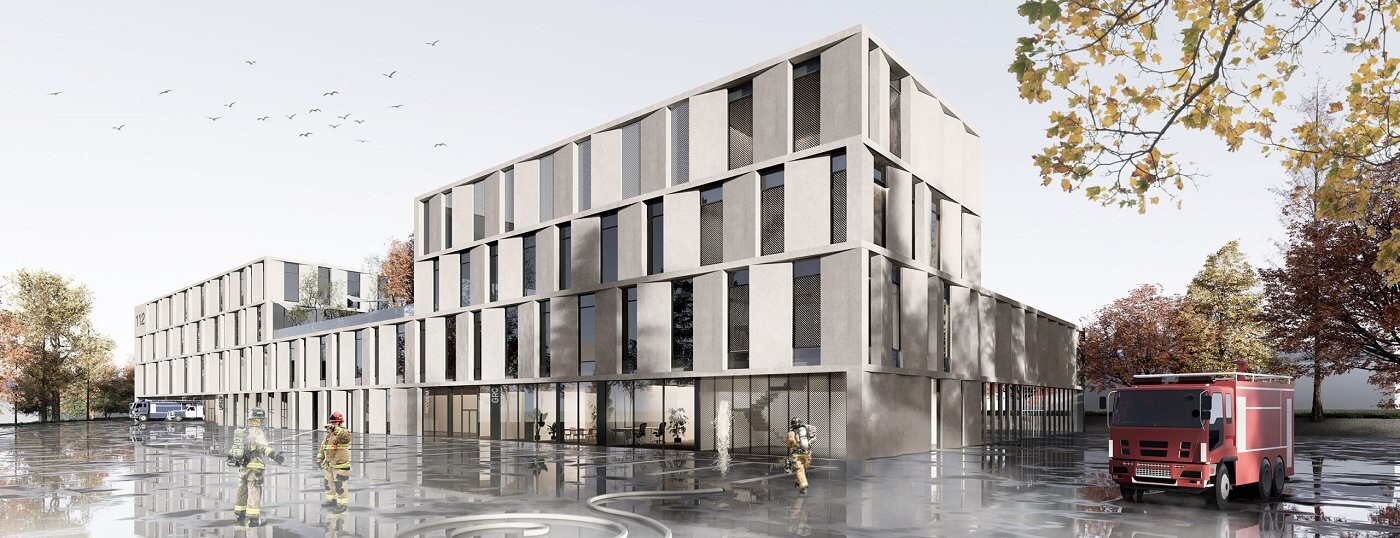 Vizualizacija Regionalnega središča za zaščito, reševanje in pomoč Novo mesto