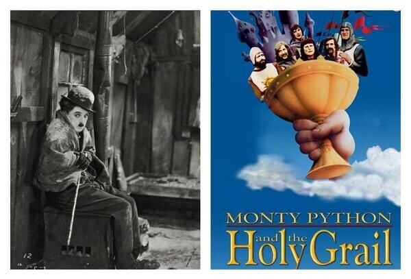 Filma Zlata mrzlica in Monty Python in sveti gral. Vir: Kinodvor