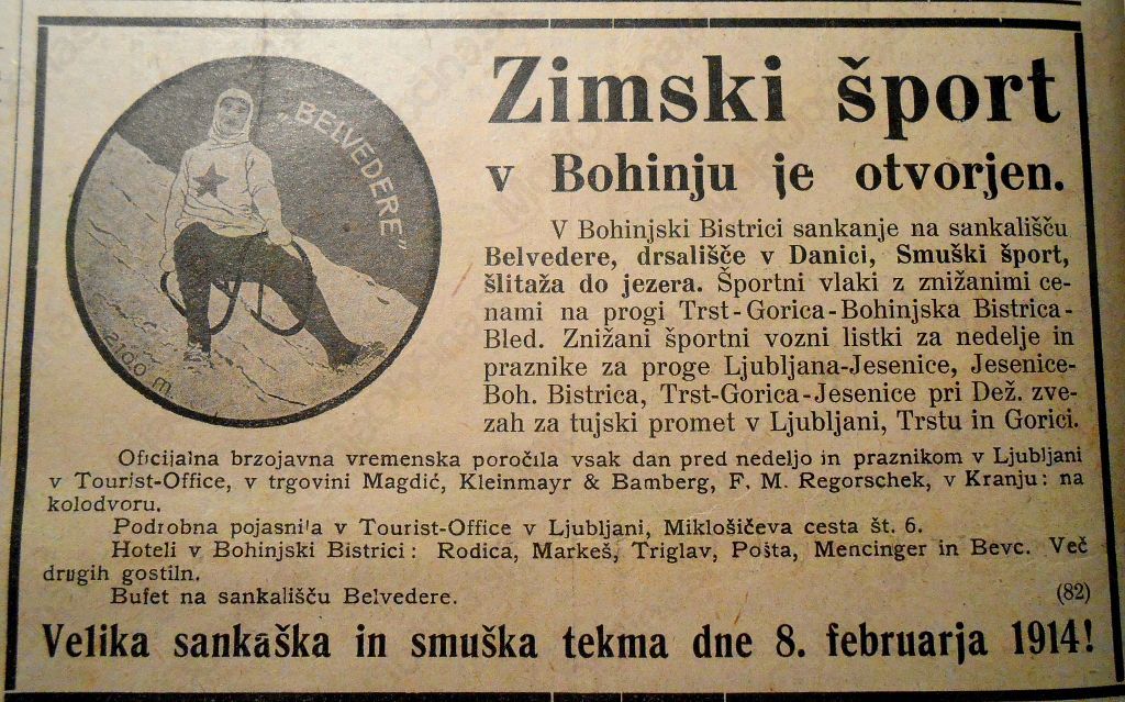 Zimski šport v Bohinju je »otvorjen«. Vir: Ilustrirani slovenski vestnik