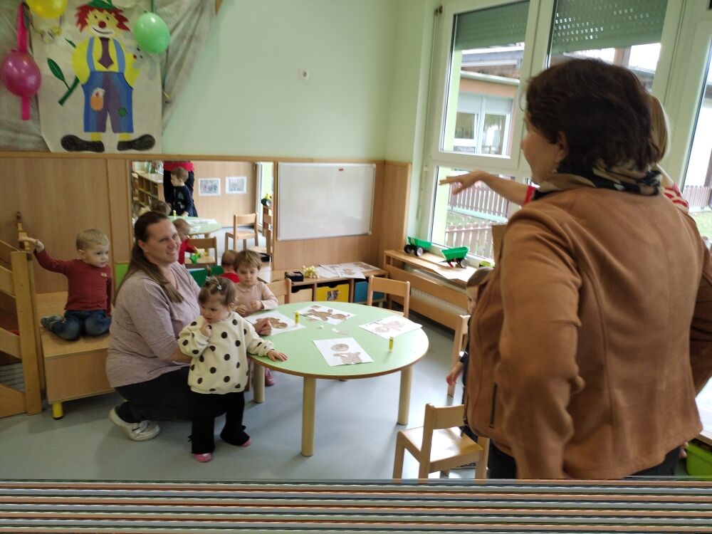 Obisk gospe Nives Zore, vodje Oddelka za predšolsko vzgojo na Zavodu RS  za šolstvo v Vrtcu Križevci ob zaključku razvojne naloge