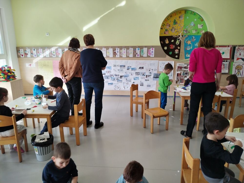 Obisk gospe Nives Zore, vodje Oddelka za predšolsko vzgojo na Zavodu RS  za šolstvo v Vrtcu Križevci ob zaključku razvojne naloge