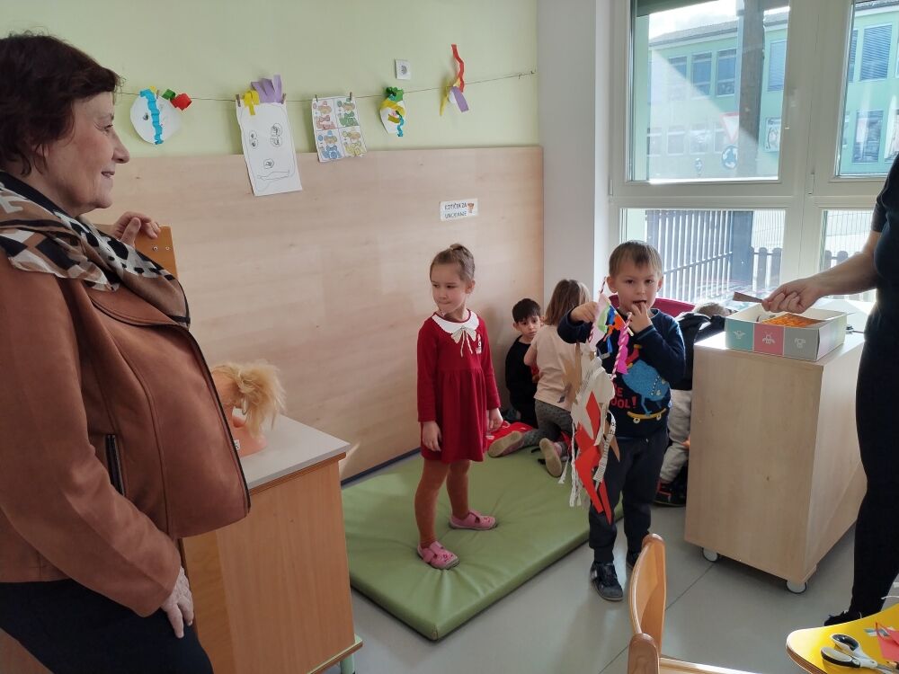 Obisk gospe Nives Zore, vodje Oddelka za predšolsko vzgojo na Zavodu RS  za šolstvo v Vrtcu Križevci ob zaključku razvojne naloge