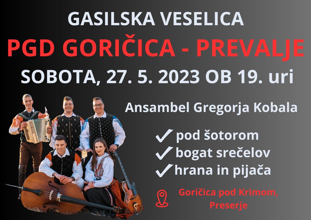 Gasilska veselica PGD Goričica - Prevalje