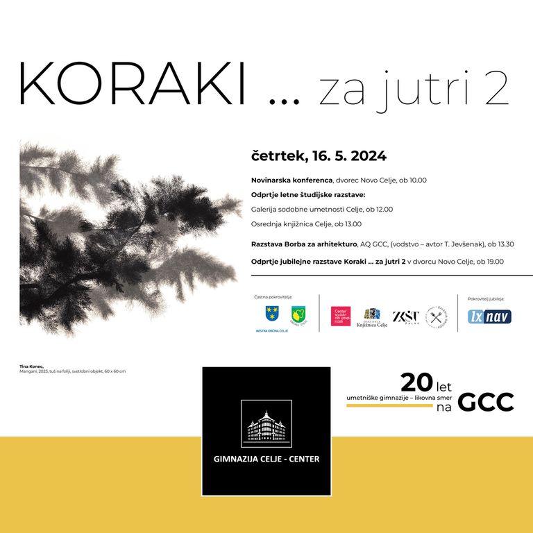 Jubilejna 20. študijska razstava dijakov UG GCC