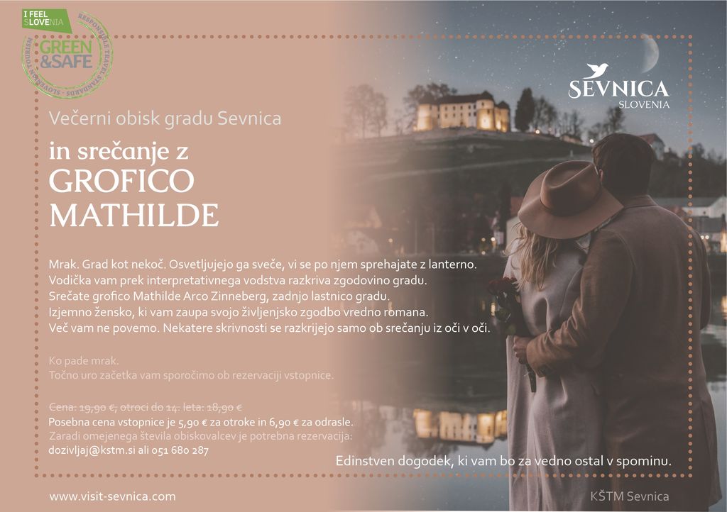 Večerni obisk gradu Sevnica in srečanje z grofico Mathilde