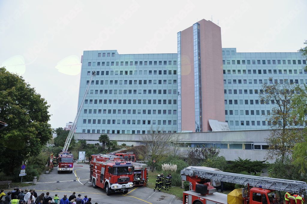Uspešno izpeljana vaja Požar v šempetrski splošni bolnišnici 2017