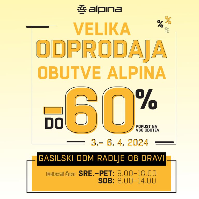 Odprodaja obutve ALPINA
