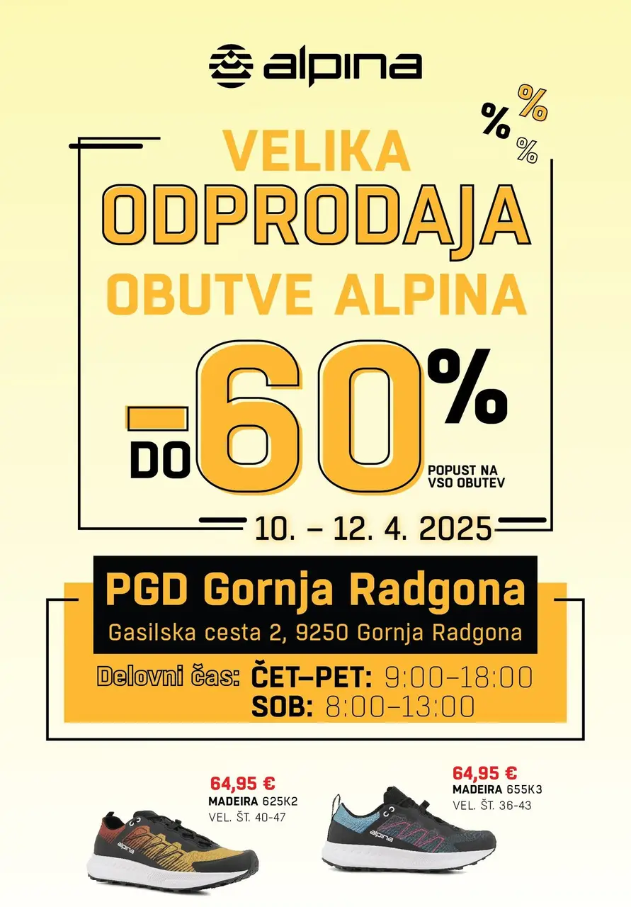 VELIKA ALPININA ODPRODAJA OBUTVE