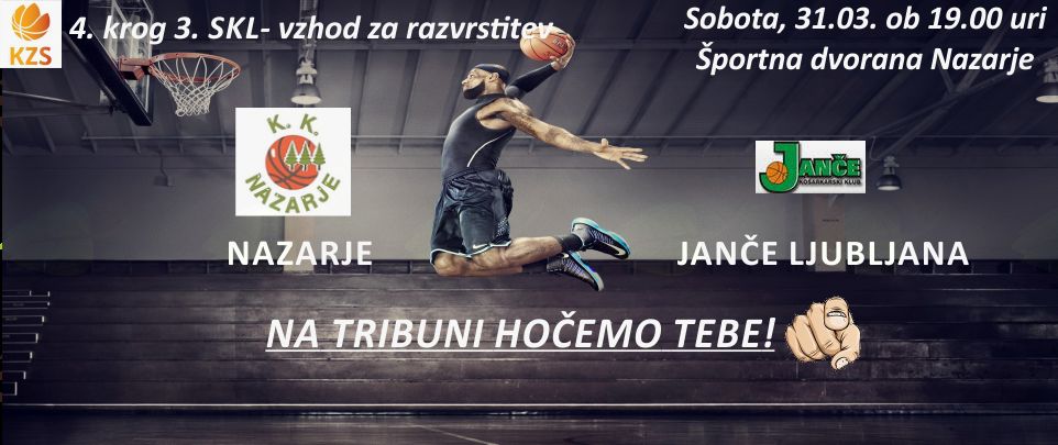Košarkarska tekma Nazarje - Janče Ljubljana