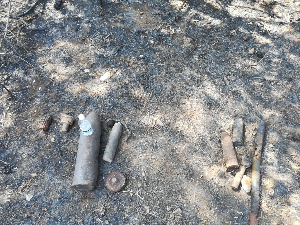 Neeksplodirana ubojna sredstva na območju požara Cerje 2019