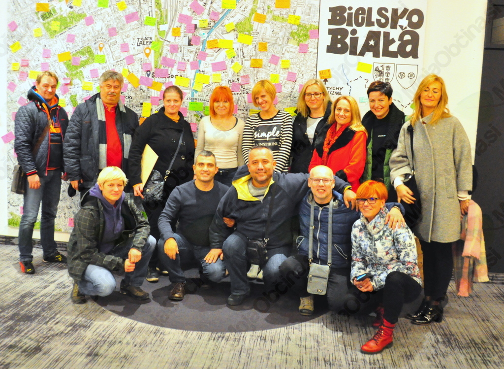 Udeleženci mednarodnega izobraževanja v poljskem mestu Bielsko Biała 