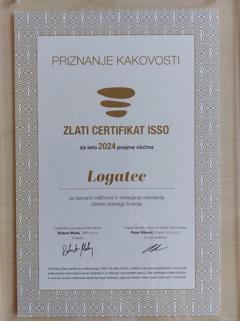 Certifikat, Občina Logatec