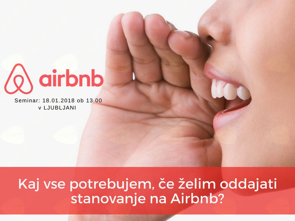 Seminar Airbnb poslovanje 18.01.2018 v Ljubljani 