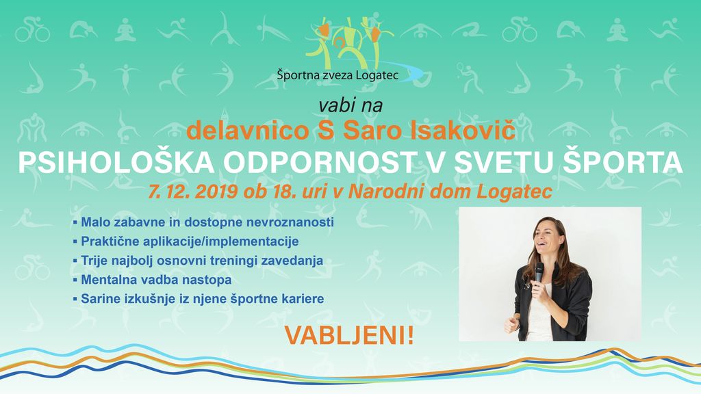 Psihološka odpornost v svetu športa -delavnica s Saro Isakovič