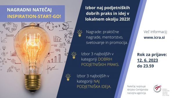 NATEČAJ INSPIRATION &ndash; START &ndash; GO! 2023