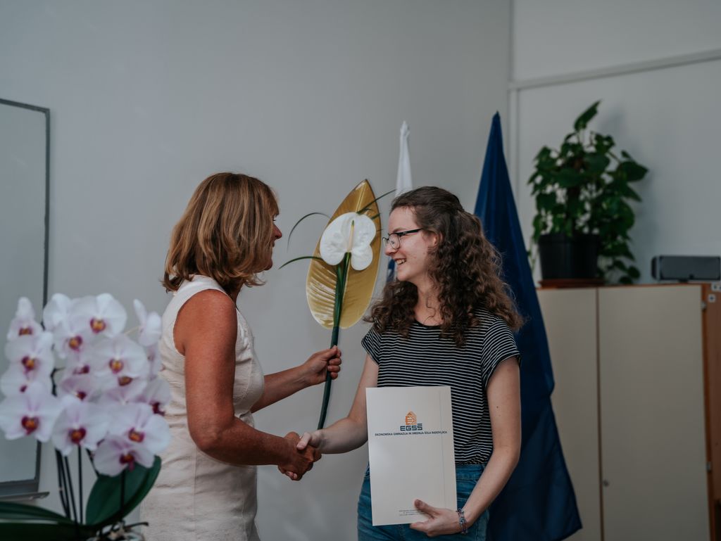 Aprila na podelitvi spričeval poklicne mature, 6. 7. 2022