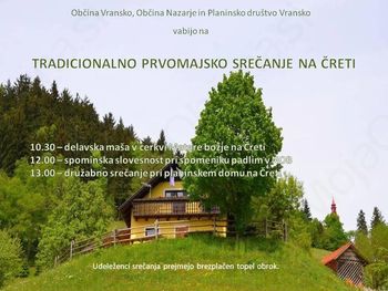 Vabilo - Prvomajsko srečanje na Čreti