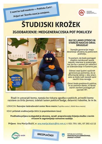 ŠTUDIJSKI KROŽEK: Zgodbarjenje - medgeneracijska pot poklicev