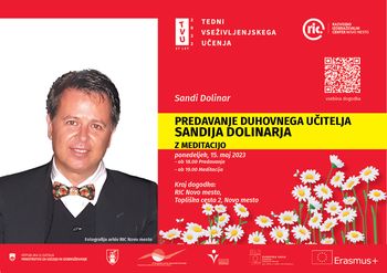 Predavanje in meditacija z duhovnim učiteljem Sandijem Dolinarjem