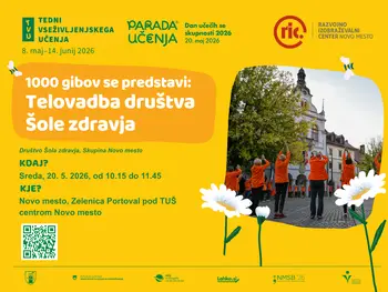 1000 gibov se predstavi: Telovadba društva Šole zdravja