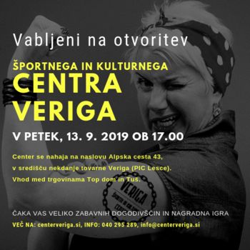Otvoritev - CENTER VERIGA