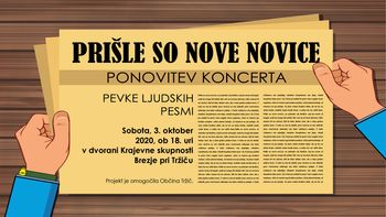 Ponovitev koncerta: Prišle so nove novice