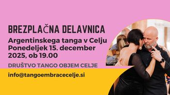 BREZPLAČNA DELAVNICA ARGENTINSKEGA TANGA V CELJU