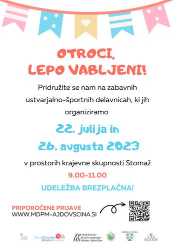 Počitniške delavnice za otroke v Stomažu 