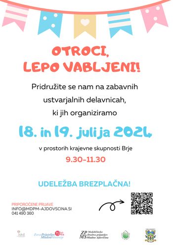 POČITNIŠKI OTROŠKI DELAVNICI NA BRJAH