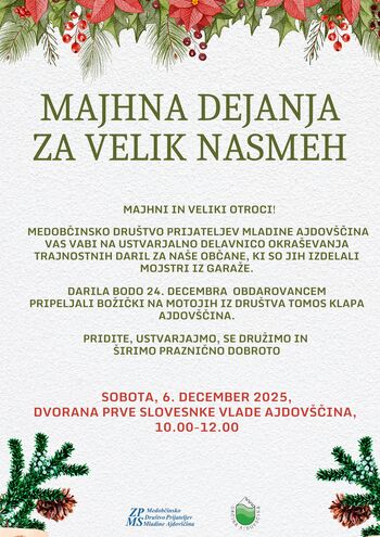 Otroška delavnica MAJHNA DEJANJA ZA VELIK NASMEH