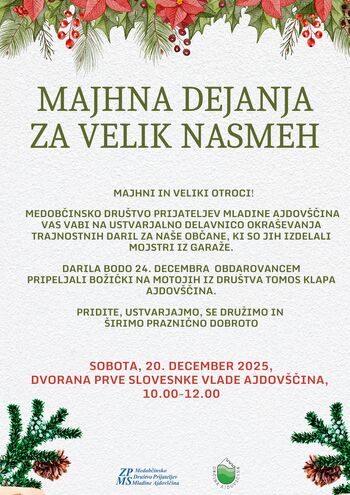 Delavnica MAJHNA DEJANJA ZA VELIK NASMEH