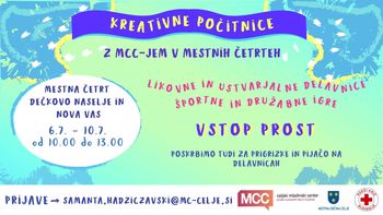 MCC-jeve kreativne počitnice v Dečkovem naselju in Novi vasi