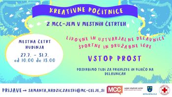 MCC-jeve kreativne počitnice v Mestni četrti Hudinja