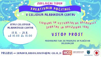 Zaključni teden Kreativnih počitnic v Celjskem mladinskem centru
