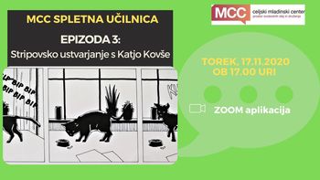  MCC spletna učilnica: Predavanje umetnice in striparke Katje Kovše o stripovskem ustvarjanju