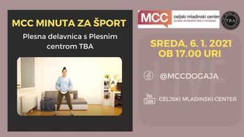 MCC minuta za šport - 3. Plesna delavnica s Plesnim centrom TBA