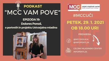 MCC vam pove: Podkast z Dolores Ponoš o portretih in projektu Ustvarjalna mladina