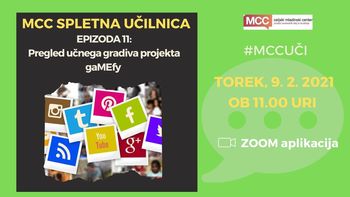 MCC spletna učilnica: Pregled učnega gradiva projekta gaMEfy
