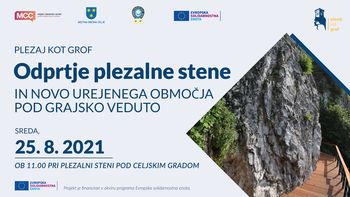 Odprtje plezalne stene in novo urejenega območja pod grajsko veduto
