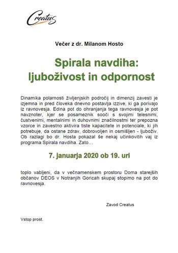 Večer z dr. Milanom Hosto